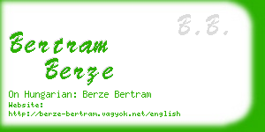 bertram berze business card